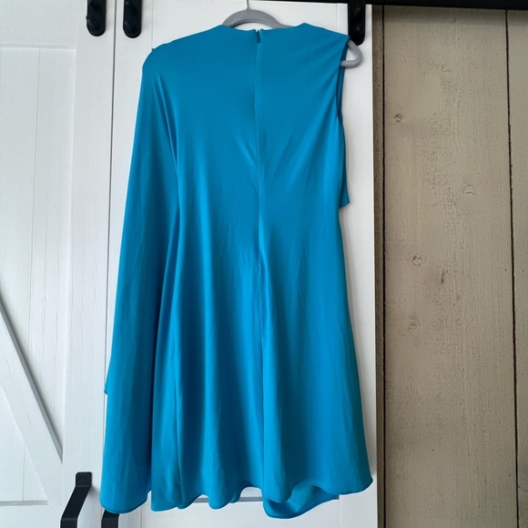 NWT Halston Women’s Daniela Jersey Side Twist Mini Dress in Blau in size 8 - Picture 4 of 9